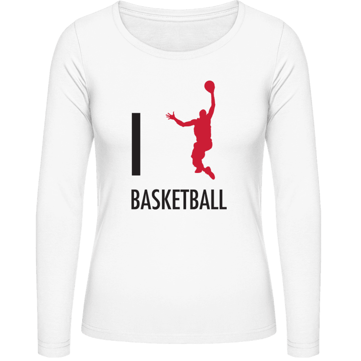 I Love Basketball Vrouwen Lange Mouw Shirt contain pic