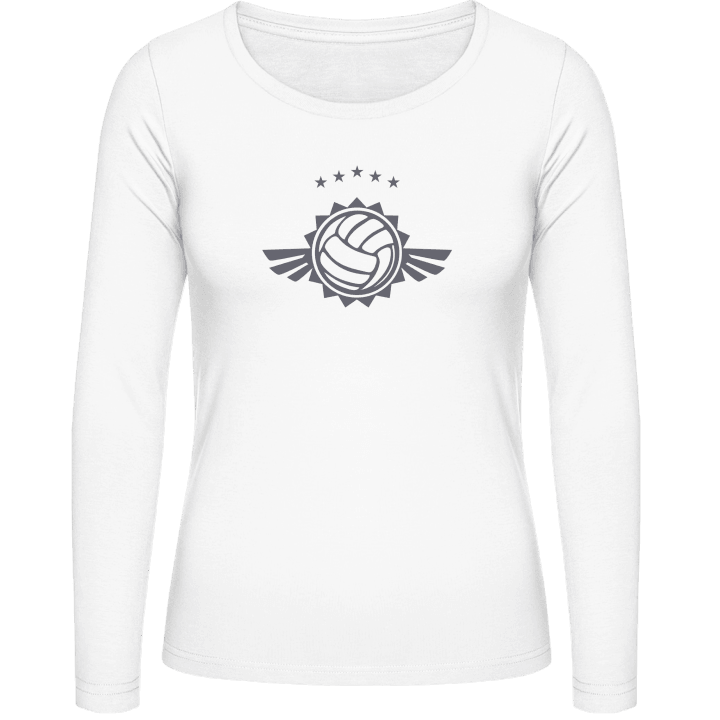Volleyball Logo Winged Langermet skjorte for kvinner contain pic