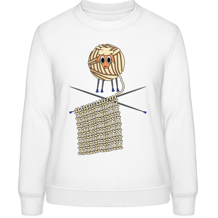 Knitting Sheep Comic Sweatshirt för kvinnor 0 image