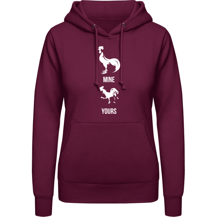 Mine Yours Rooster Frauen Kapuzenpulli contain pic