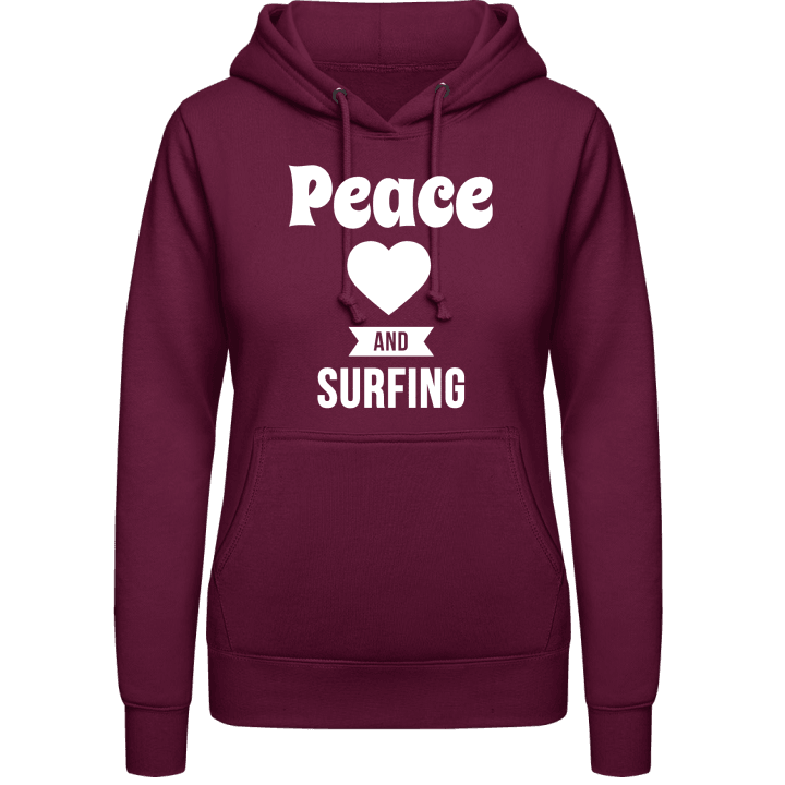 Peace Love And Surfing Frauen Kapuzenpulli contain pic