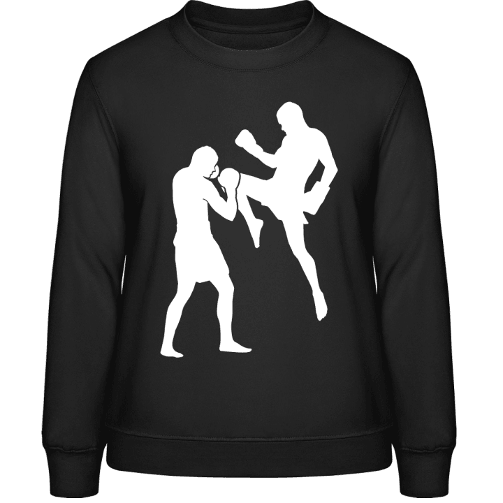 Kickboxing Silhouette Vrouwen Sweatshirt contain pic