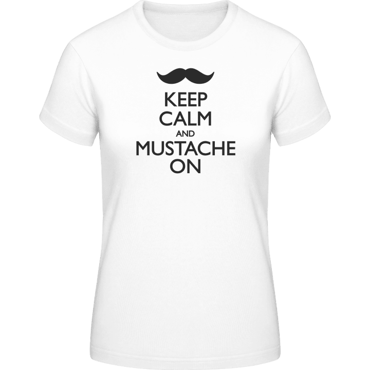Keep calm and Mustache on T-shirt pour femme contain pic