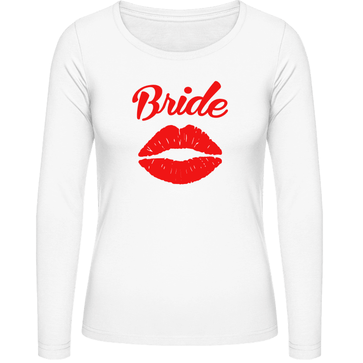 Bride Kiss Lips Langermet skjorte for kvinner contain pic