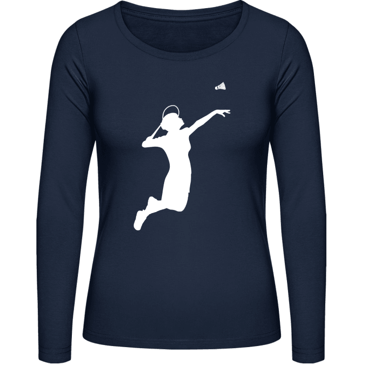 Female Badminton Player Camisa de manga larga para mujer contain pic