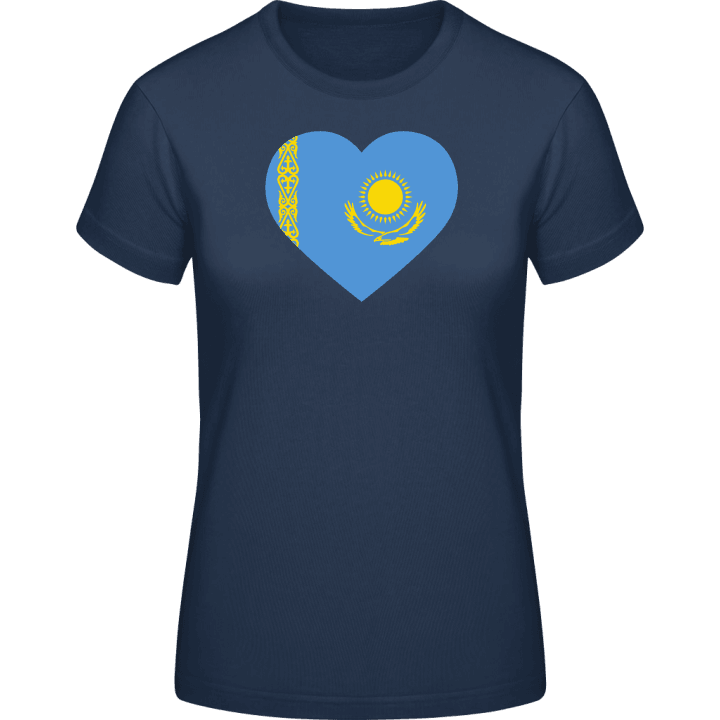 Kazakhstan Heart Flag Frauen T-Shirt 0 image