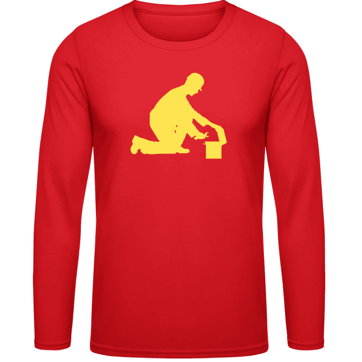 Mechanic And Tool Box Silhouette Shirt met lange mouwen contain pic