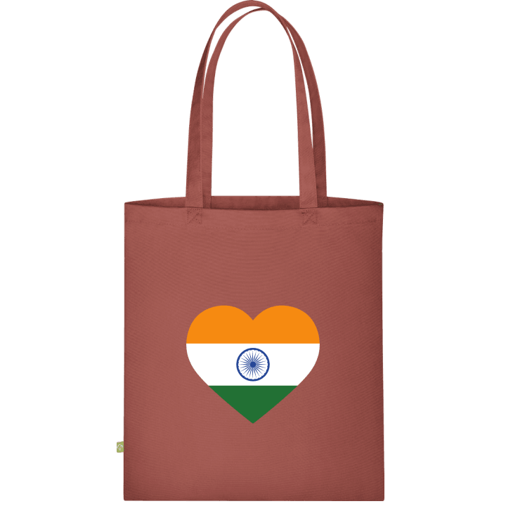 India Heart Flag Väska av tyg contain pic