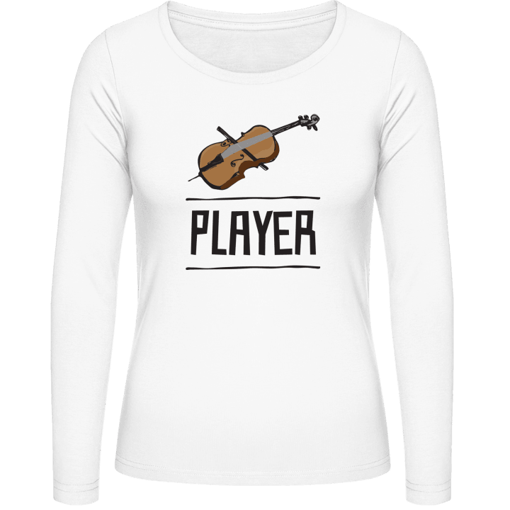 Cello Player Illustration Vrouwen Lange Mouw Shirt contain pic