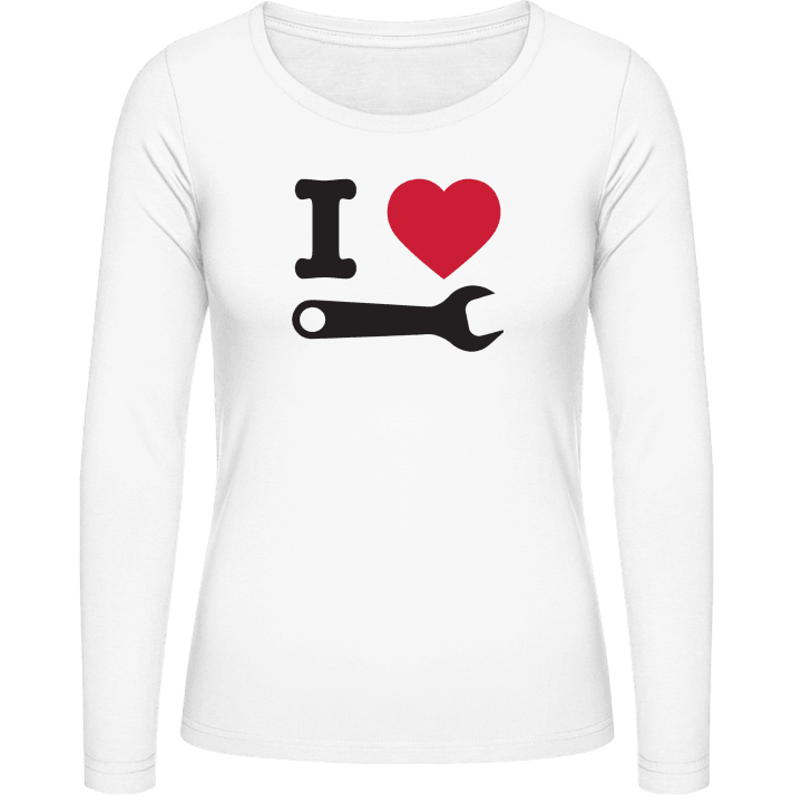 I Love Tools Langermet skjorte for kvinner contain pic