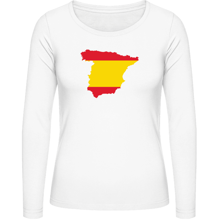 Spain Map Langermet skjorte for kvinner contain pic