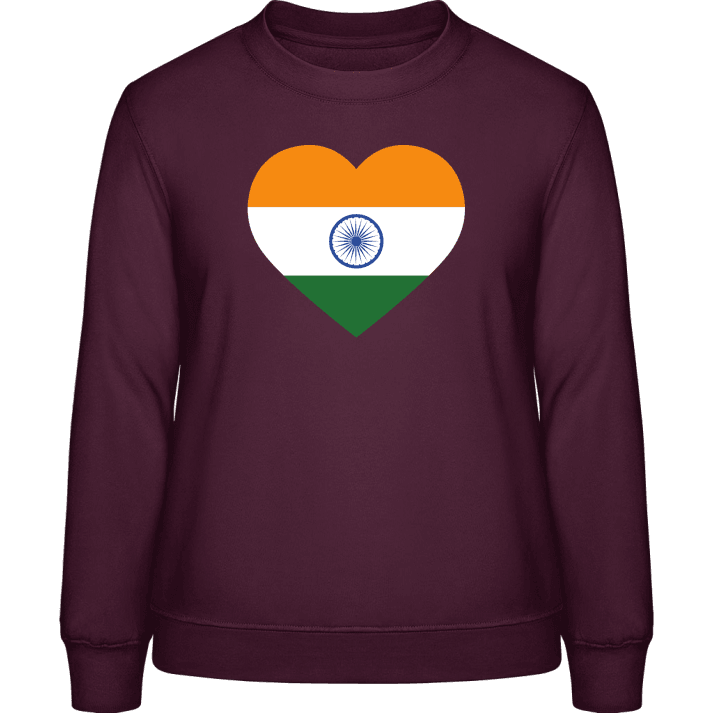 India Heart Flag Sweatshirt för kvinnor contain pic