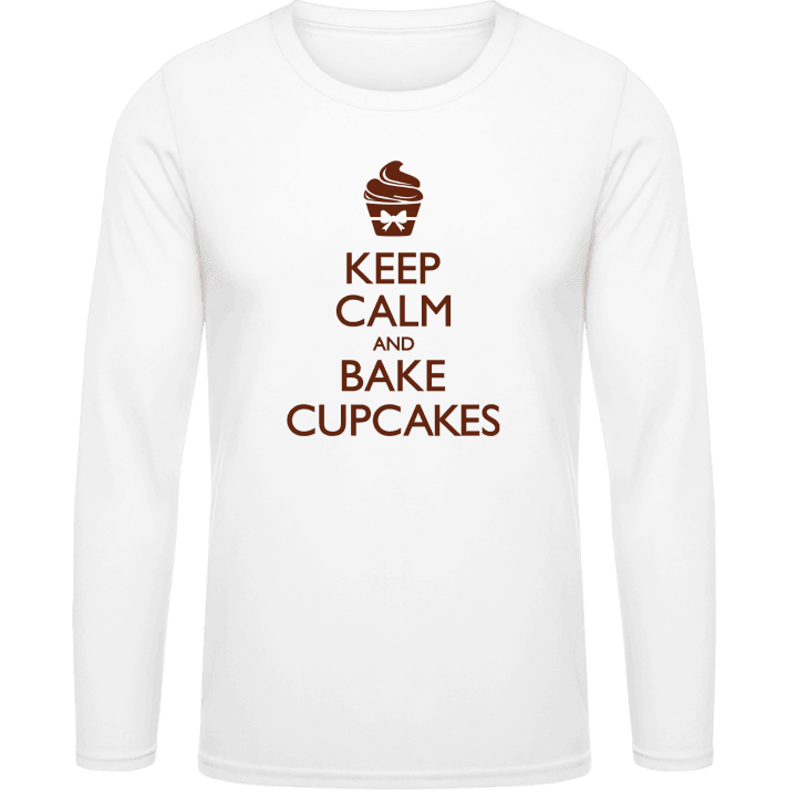 Keep Calm And Bake Cupcakes Camicia a maniche lunghe contain pic