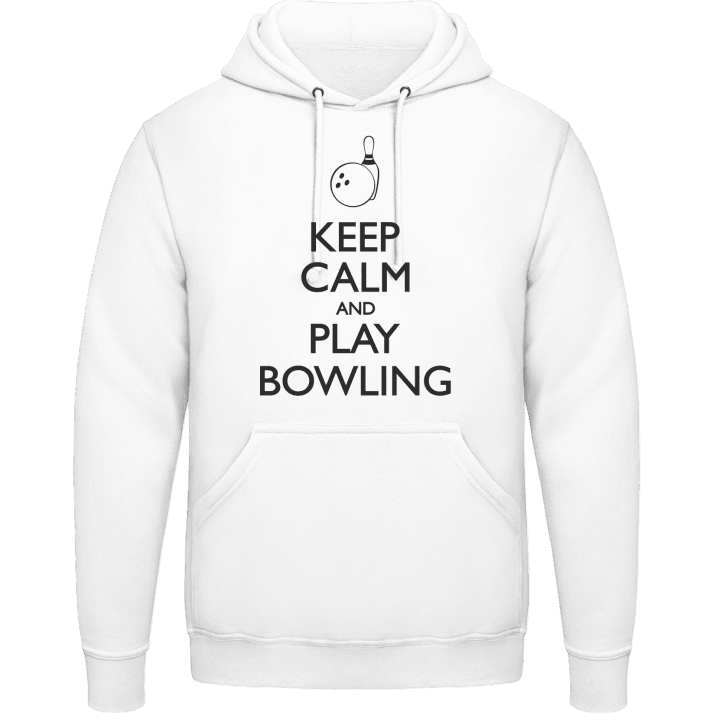 Keep Calm and Play Bowling Felpa con cappuccio contain pic