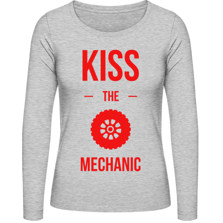 Kiss The Mechanic Langermet skjorte for kvinner contain pic