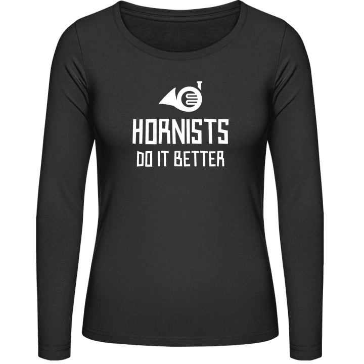 Hornists Do It Better Langermet skjorte for kvinner contain pic