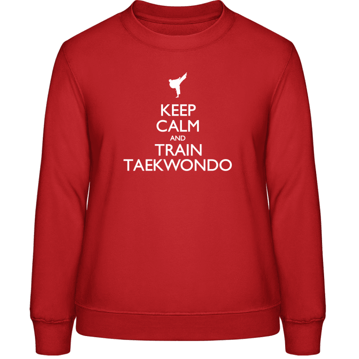 Keep Calm and Train Taekwondo Frauen Sweatshirt contain pic