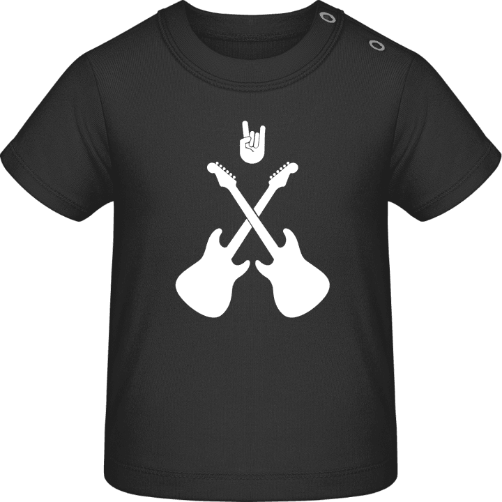 Rock On Guitars Crossed T-shirt för bebisar contain pic