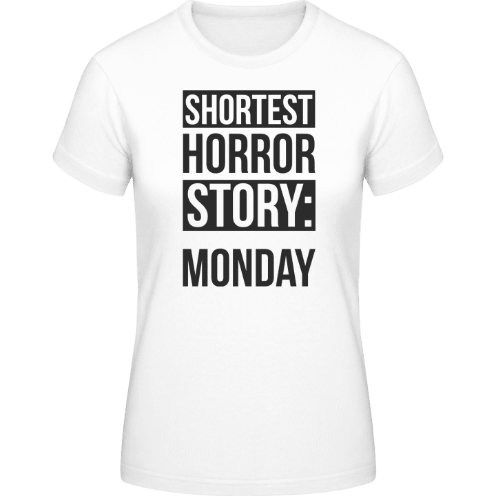 Shortest Horror Story Monday T-skjorte for kvinner contain pic