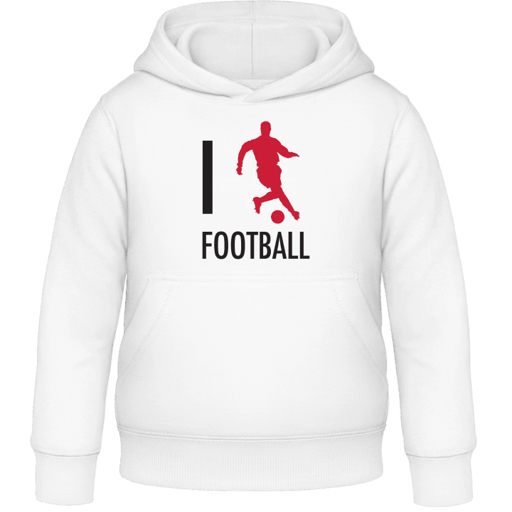 I Heart Football Felpa con cappuccio per bambini contain pic