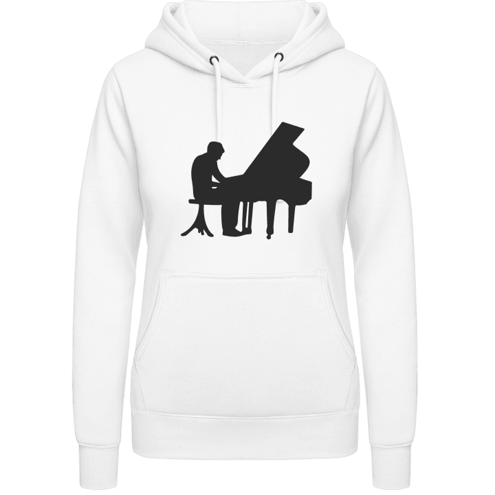 Pianist Silhouette Hoodie för kvinnor contain pic