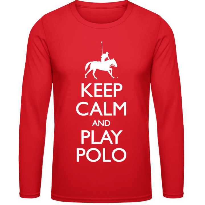 Keep Calm And Play Polo Långärmad skjorta contain pic