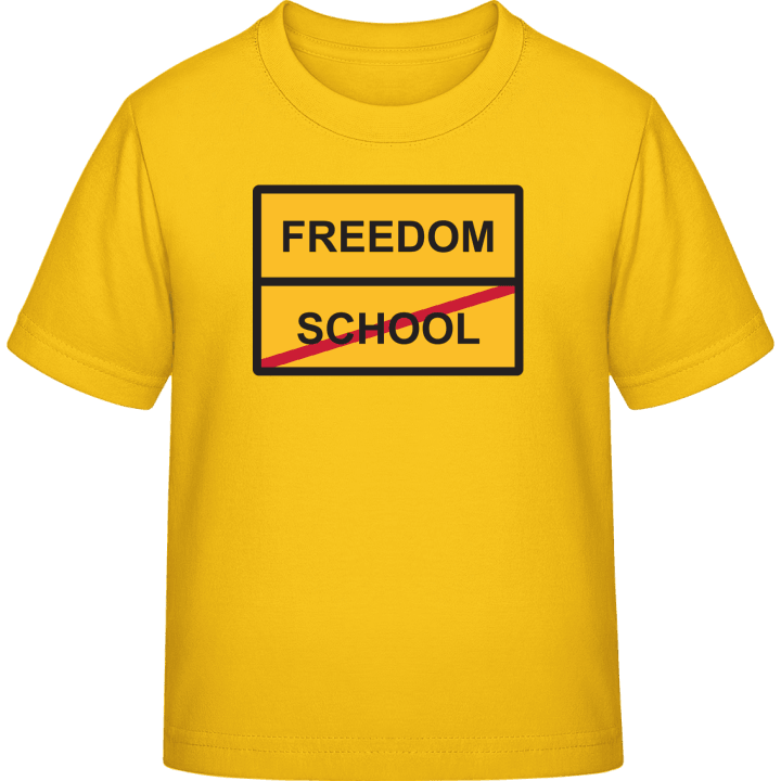 Freedom vs School T-skjorte for barn contain pic