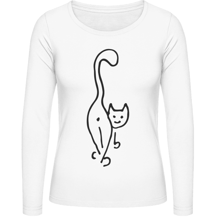 Funny Cat Comic Kvinnor långärmad skjorta 0 image