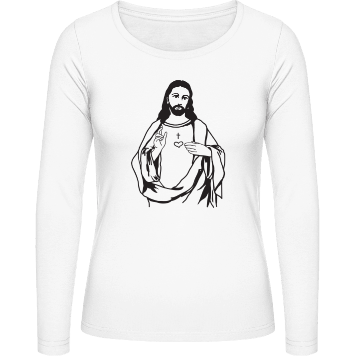 Jesus Icon T-shirt à manches longues pour femmes contain pic