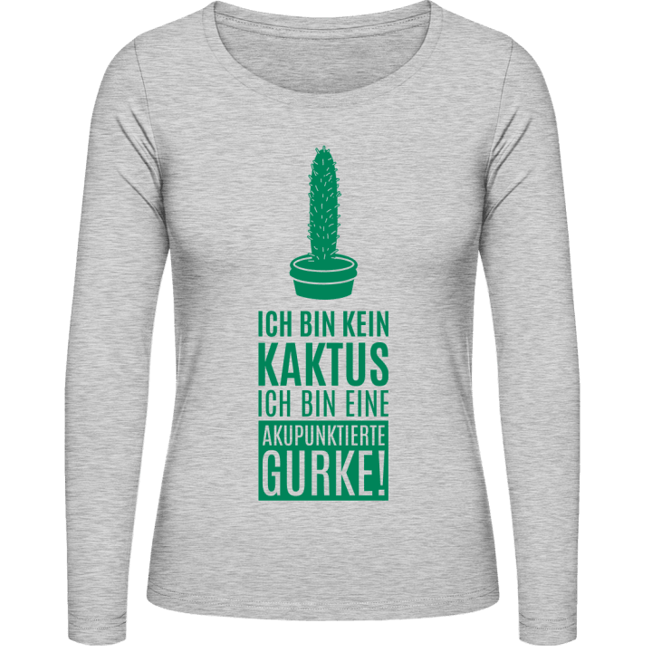 Akupunktierte Gurke Kein Kaktus Frauen Langarmshirt 0 image