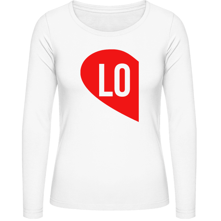 Love Couple Left Langermet skjorte for kvinner contain pic