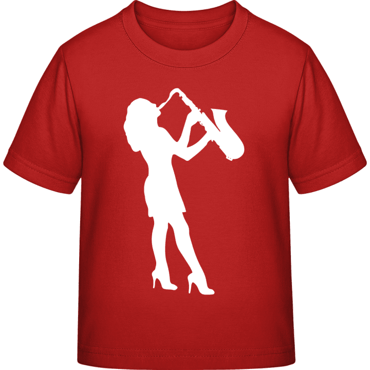 Female Sax Player Kids T-shirt contain pic