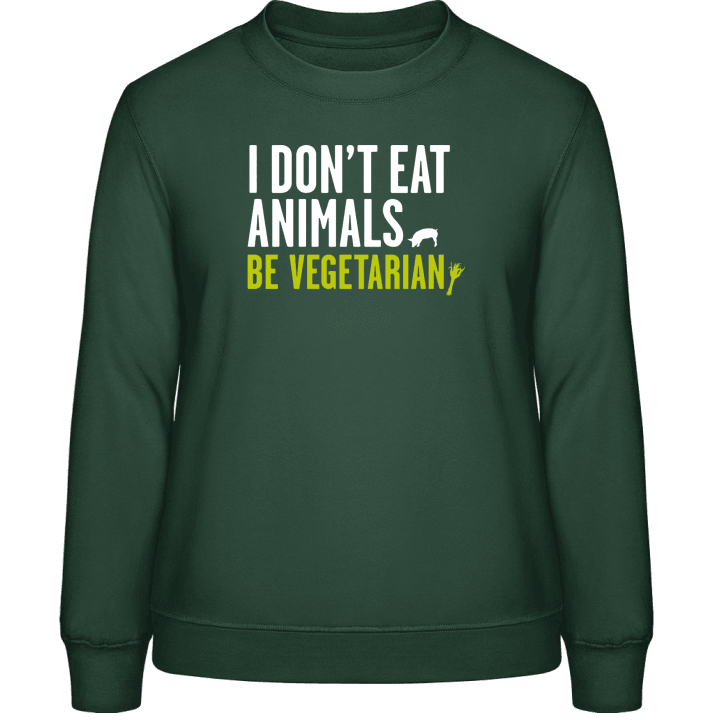 Be Vegetarian Frauen Sweatshirt contain pic