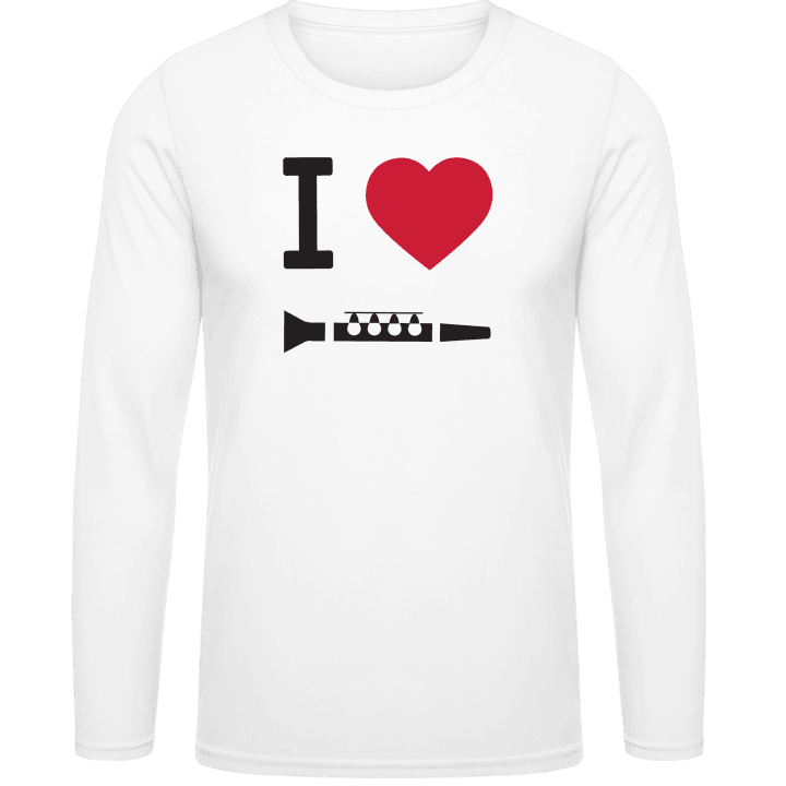 I Heart Clarinet T-shirt à manches longues contain pic