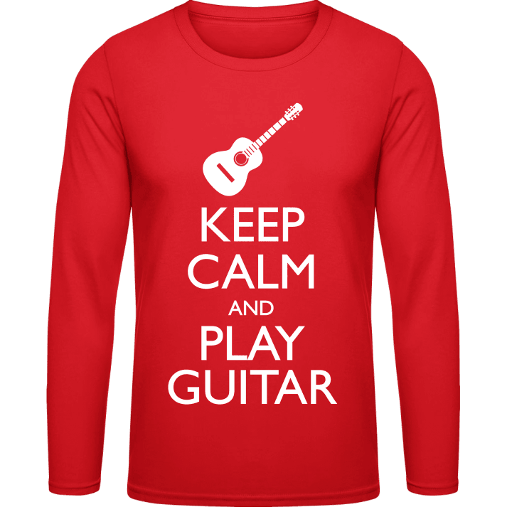 Keep Calm And Play Guitar Langermet skjorte contain pic