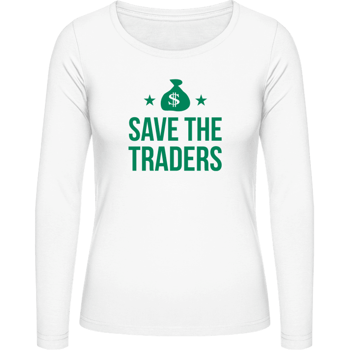 Save The Traders Kvinnor långärmad skjorta contain pic