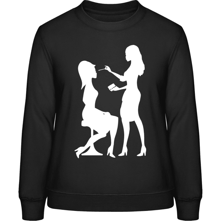 Beautician Silhouette Frauen Sweatshirt contain pic