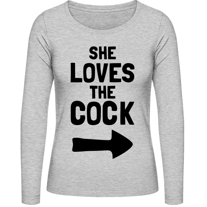 She Loves The Cock Arrow T-shirt à manches longues pour femmes contain pic