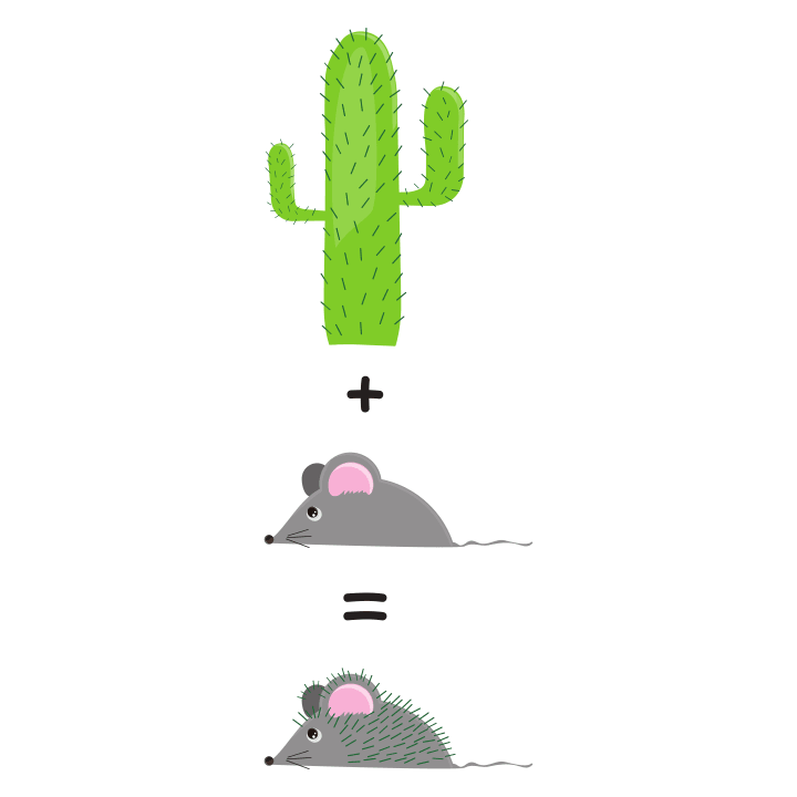 Cactus Mouse Hedgehog T-skjorte for kvinner 0 image