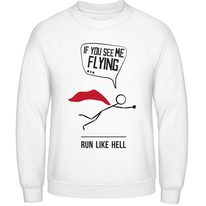 If you see me flying run like hell Sweatshirt contain pic