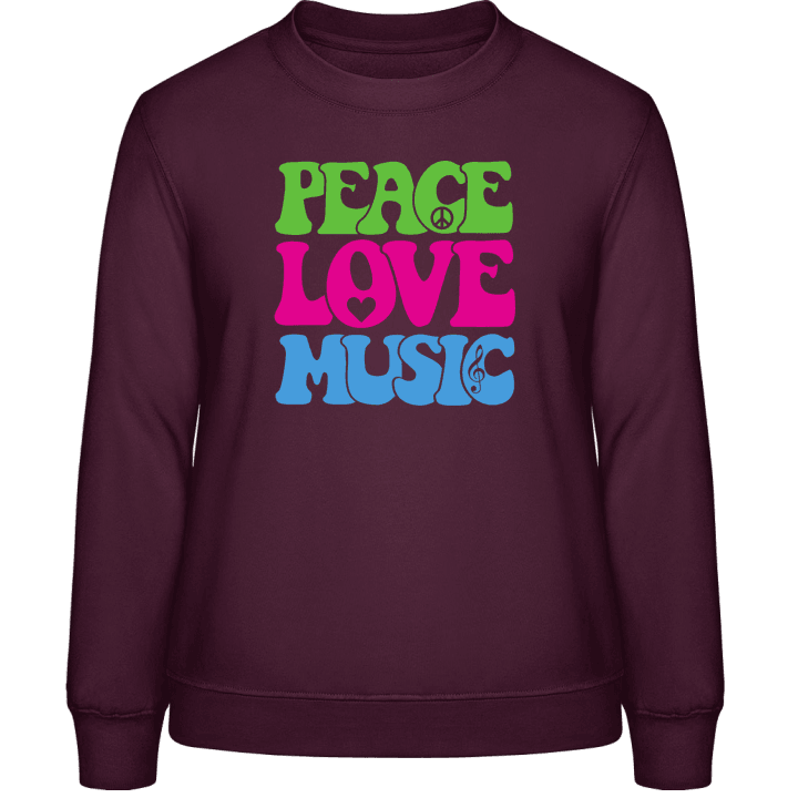 Peace Love Music Sweatshirt för kvinnor contain pic