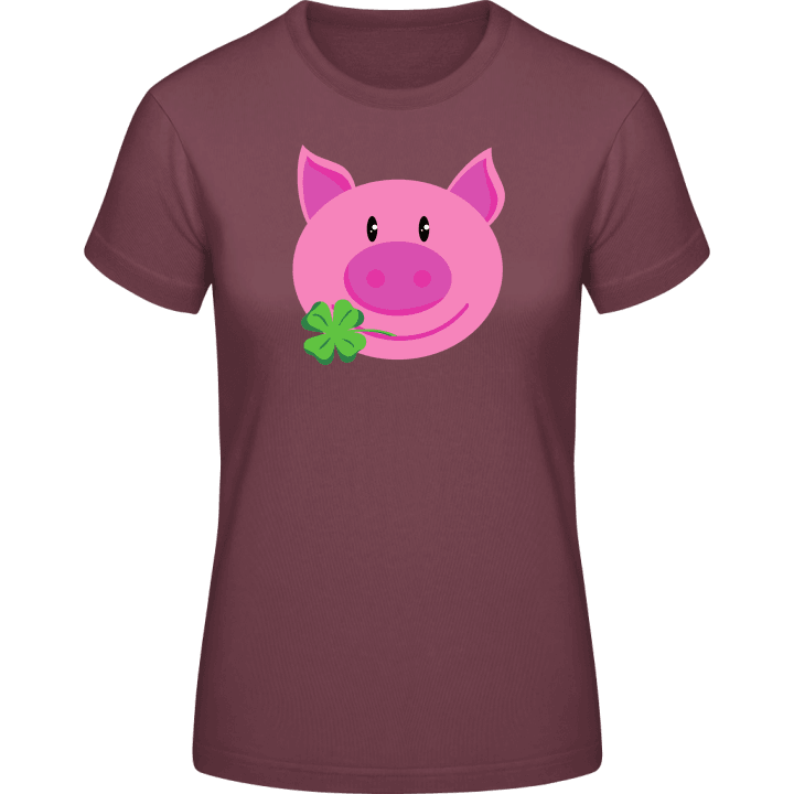Lucky Pig With Clover T-skjorte for kvinner 0 image
