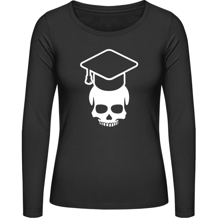 Graduation Skull Frauen Langarmshirt contain pic