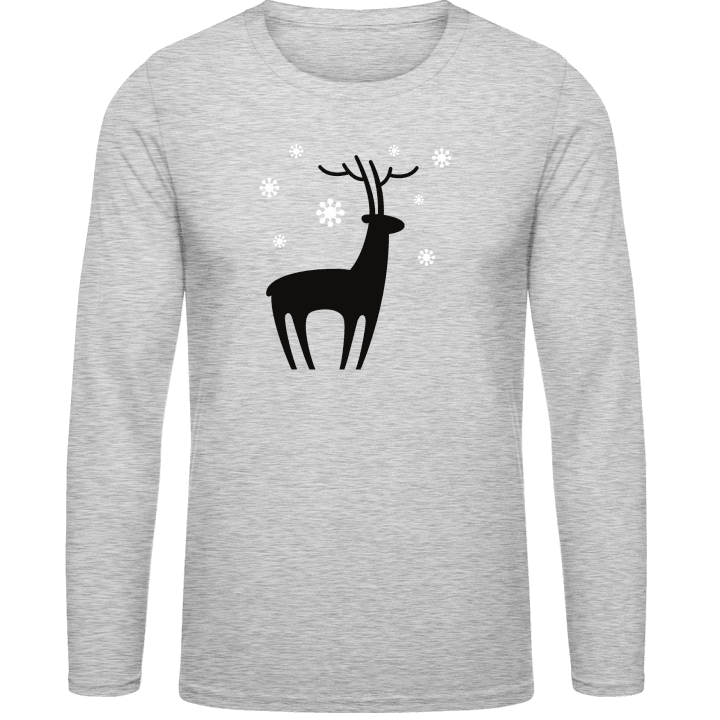 Xmas Deer with Snow Langermet skjorte 0 image