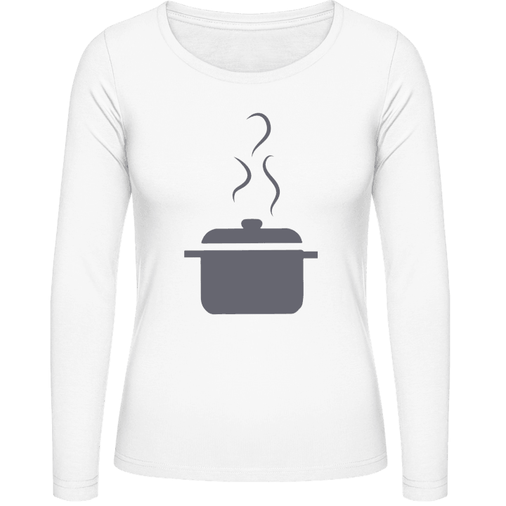 Cooking Pot Langermet skjorte for kvinner contain pic