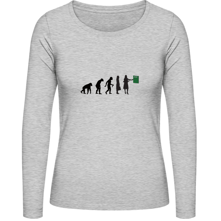 Female Schoolteacher Evolution T-shirt à manches longues pour femmes contain pic