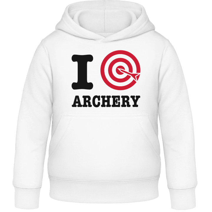 I Love Archery Target Felpa con cappuccio per bambini contain pic