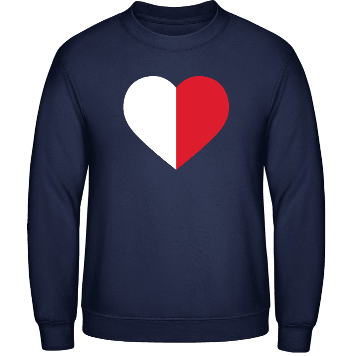 Malta Heart Flag Sweatshirt contain pic