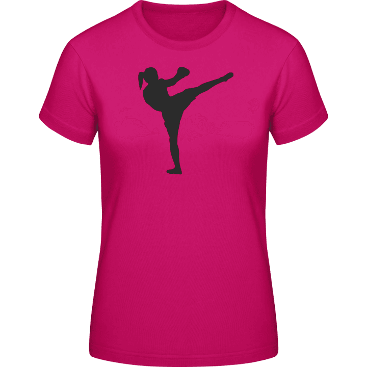 Muay Thai Silhouette Female Frauen T-Shirt 0 image