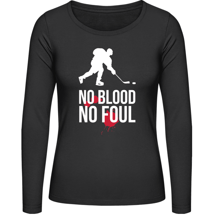 No Blood No Foul Silhouette Vrouwen Lange Mouw Shirt contain pic